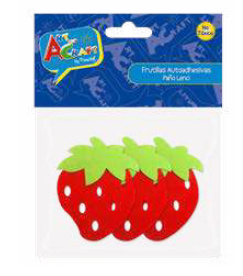 FIG. PANOLENCI FRUTILLAS 7 X 5 CMS C/ADHESIVO ART & CRAF