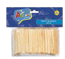 PALOTIN DE MADERA NATURAL 300 UN. ART & CRAF