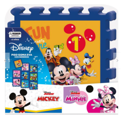PISO GOMA EVA NUMEROS 9 PZAS MINNIE DISNEY