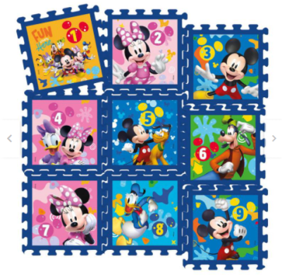 PISO GOMA EVA NUMEROS 9 PZAS MINNIE DISNEY