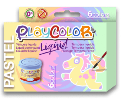 TEMPERA LIQUIDA PASTEL 40ml PLAYCOLOR 6 COL