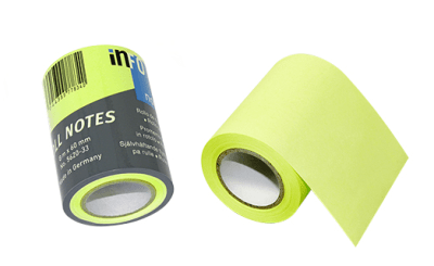 NOTA ADHESIVA ROLLO VERDE 60mm x 8mt INFO