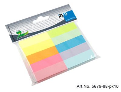 MARCADOR PAPEL 100x10 COLORES 15x50mm INFO