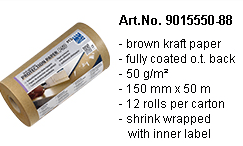 ROLLO PAPEL KRAFT ENGOMADO 150mm x 50mt INFO