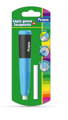LÁPIZ GOMA + SACAP (PDQ /SIN BLISTER) TORRE