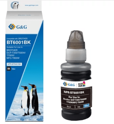 TINTA G&G BT100ML/BT6001 BLACK (BROTHER PREMIUN BT6001)