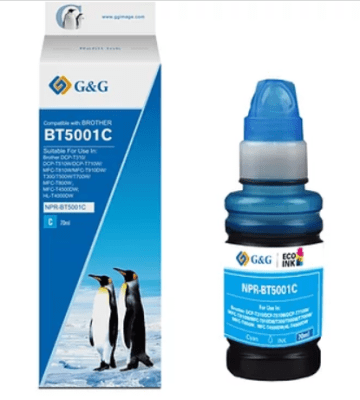 TINTA G&G BT70ML/BT5001 CYAN (BROTHER PREMIUN BT5001)