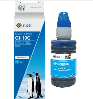 TINTA G&G BT70ML. CYAN PREMIUN ( CANON GI10)