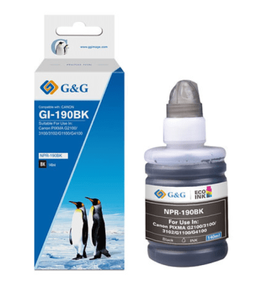 TINTA G&G BT140ML. NEGRO (Canon GI190Pg)