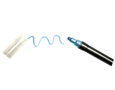 MARCADOR METALIZADO DOBLE PUNTA 6 COLORES