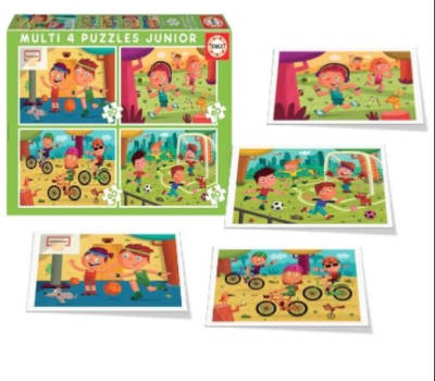 PUZZLE INFANTIL 20+40+60+80 PCS 4+ DEPORTES