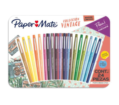 ROTULADOR FLAIR PTA MEDIA VINTAGE 24 PZAS