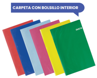 CARPETA PLASTIFICADA AUCA  ROJA AUCA