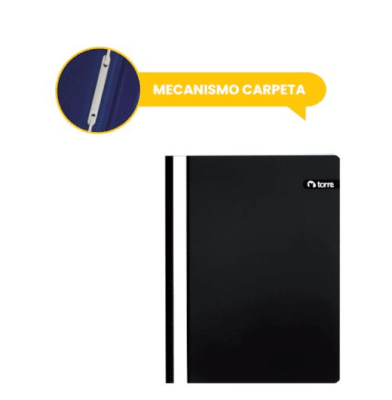 CARPETA PVC PLAST.FILE CARTA NEGRA TORRE