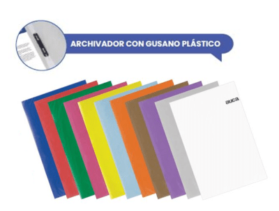 ARCHIV. PLASTIFICADO AMARILLO C/GUSANO AUCA