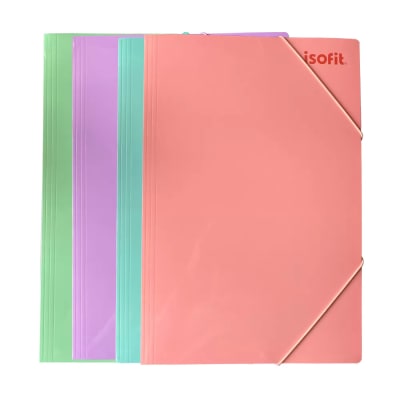 CARPETA ELASTICO OFICIO ISOFIT-DSG/W COLOR PASTEL