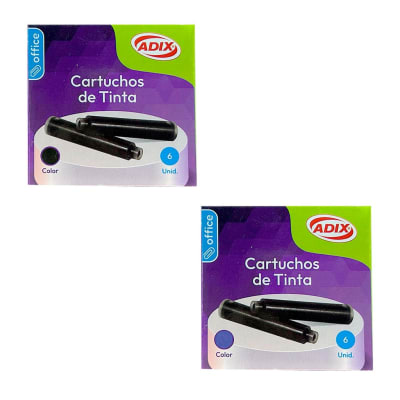 Cartucho Tinta Lapicera 6u Azul (002) ADIX