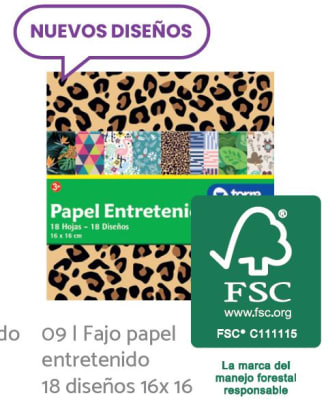 FAJO 16X16 CMS. PAPEL ENTRETENIDO 18 HJS TORRE