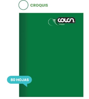 CUADERNO COLLEGE COLON LISO CROQUIS  80 HJ