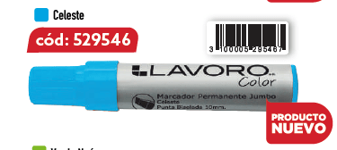 MARCADOR PERM. JUMBO PTA.BISEL CELESTE