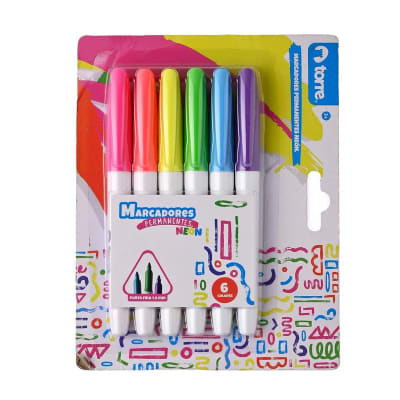 SET MARCADORES PERM. NEON 6 COL TORRE