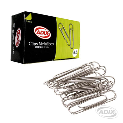 Clip Metal 50mm Punta Redonda 100u (014) ADIX