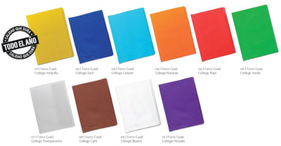 FORRO CUADERNO COLLEGE  AMARILLO.