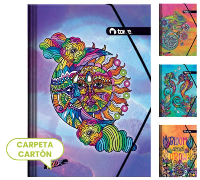 CARPETA CARTON TORRE COLOR (SURTIDO)
