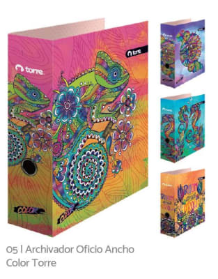 ARCHIVADOR OFICIO ANCHO COLOR TORRE (SURTIDO)
