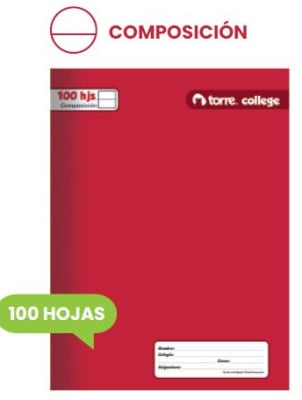 CUAD. COLLEGE TORRE LISO COMPOS.  100 HJ SURTIDO