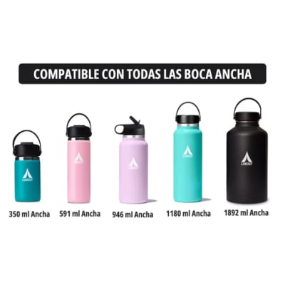 Tapa Bombilla Handle Boca Ancha Negra