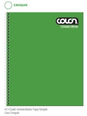 CUADERNO UNIV LISO CROQUIS 100H COLON