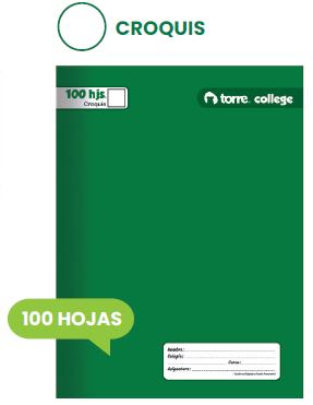 CUAD. COLLEGE TORRE CROQUIS  100 HJS.