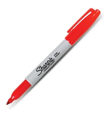 Marcador permanente Sharpie punta fina rojo