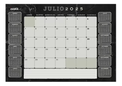 CALENDARIO ISOFIT MENSUAL DE ESCRITORIO MUJER