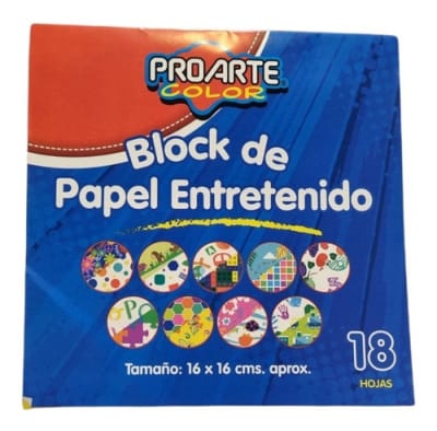 BLOCK PROARTE PAPEL ENTRETENIDO 16x16 18 HJS
