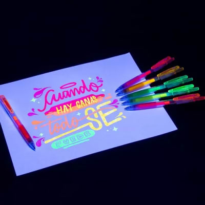 Lápiz Gel POPLOL 0.7 6u c/Estuche Retráctil Naranjo (19) PIL