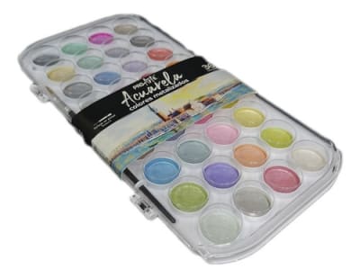 ACUARELA PROARTE EN PASTILLA 36 COL.METALIZADAS