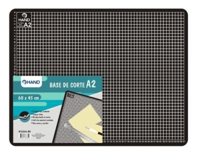 BASE DE CORTE 60X45CM 3MM A2 NEGRO HAND