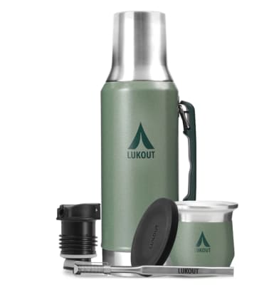 Kit Termo Mate Flow PRO 1200 ml + Mate 170 ml Army