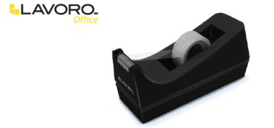 DISPENSADOR CINTA ADHESIVA NEGRO 15.2*6*7 LAVORO