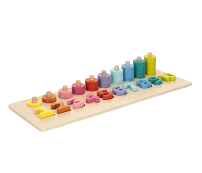 TABLERO DE MADERA LOGARÍTMICO 44,5X14,5X8 CM