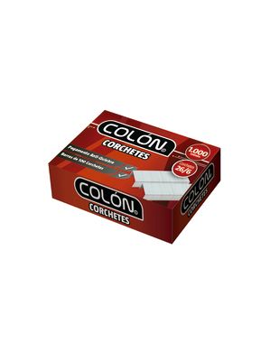 CAJA CORCHETE COLON 26/6 1000 UNIDADES