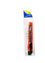CUCHILLO CARTONERO CHICO PLAST/METAL GUIA CORTA FRENO A PRESION NARANJO FULTONS