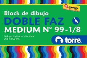 BLOCK DIBUJO G-99 DOBLE FAZ 1/4 IMAGIA