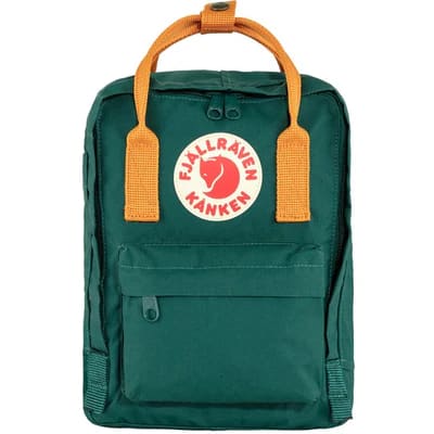 FR MOCHILA KANKEN  MINI ARCTIC GREEN - SPICY ORANGE