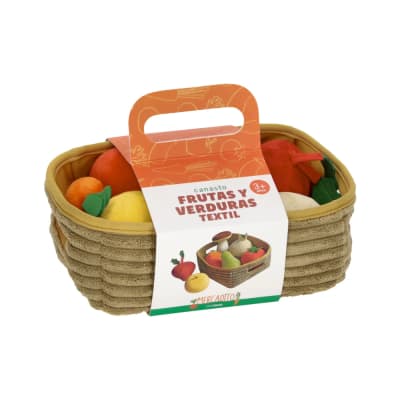Set de verduras y frutas de tela 20 x 15x 13,7 cm