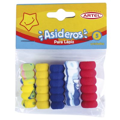 BLister c/ 5 asideros Artel para lapiz