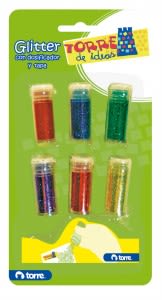 6 TUBOS ESCARCHA COLORES SURTIDOS