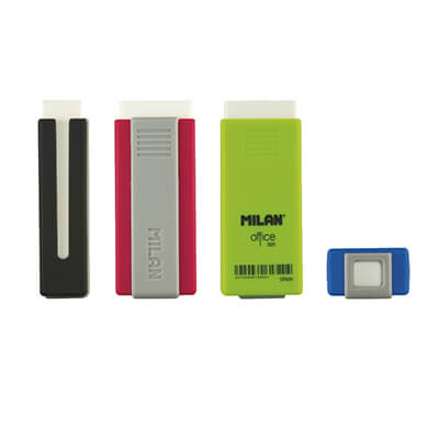 GOMA PLASTICA 320 CON FUNDA OFFICE MILAN (SURTIDO)